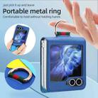 For Samsung Galaxy Z Flip6 VIETAO Metal Ring Card Slot PU Phone Case(Blue) - 2