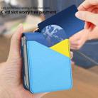 For Samsung Galaxy Z Flip6 VIETAO Metal Ring Card Slot PU Phone Case(Blue) - 3