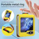 For Samsung Galaxy Z Flip6 VIETAO Metal Ring Card Slot PU Phone Case(Yellow Brown) - 2