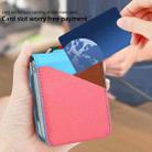 For Samsung Galaxy Z Flip5 VIETAO Metal Ring Card Slot PU Phone Case(Blue Pink) - 3