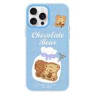 For iPhone 16 Pro Max Skin Feeling Jelly TPU Hybrid PC Phone Case(Biscuit Bear Blue) - 1