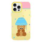 For iPhone 16 Pro Max Skin Feeling Jelly TPU Hybrid PC Phone Case(Bear Table Lamp Yellow) - 1