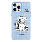 For iPhone 16 Pro Max Skin Feeling Jelly TPU Hybrid PC Phone Case(Puppy Blue) - 1