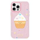 For iPhone 16 Pro Skin Feeling Jelly TPU Hybrid PC Phone Case(Ice Cream Polka Dot Pink) - 1