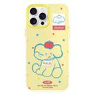 For iPhone 16 Pro Skin Feeling Jelly TPU Hybrid PC Phone Case(Apple Elephant Yellow) - 1