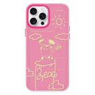 For iPhone 16 Pro Skin Feeling Jelly TPU Hybrid PC Phone Case(Rose Puppy Rose Red) - 1