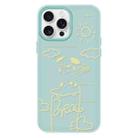 For iPhone 16 Pro Skin Feeling Jelly TPU Hybrid PC Phone Case(Rose Puppy Light Green) - 1