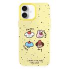 For iPhone 16 Skin Feeling Jelly TPU Hybrid PC Phone Case(Fruit Challenge Yellow) - 1