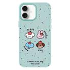 For iPhone 16 Skin Feeling Jelly TPU Hybrid PC Phone Case(Fruit Challenge Green) - 1