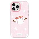 For iPhone 15 Pro Max Skin Feeling Jelly TPU Hybrid PC Phone Case(Sports Baseball Pink) - 1
