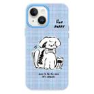 For iPhone 15 Plus Skin Feeling Jelly TPU Hybrid PC Phone Case(Puppy Blue) - 1