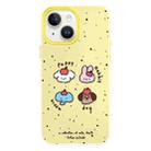 For iPhone 15 Plus Skin Feeling Jelly TPU Hybrid PC Phone Case(Fruit Challenge Yellow) - 1