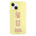 For iPhone 14 Plus Skin Feeling Jelly TPU Hybrid PC Phone Case(Bread Bear Yellow) - 1
