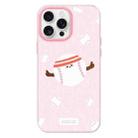 For iPhone 13 Pro Skin Feeling Jelly TPU Hybrid PC Phone Case(Sports Baseball Pink) - 1