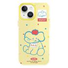 For iPhone 13 Skin Feeling Jelly TPU Hybrid PC Phone Case(Apple Elephant Yellow) - 1