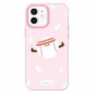 For iPhone 12 Skin Feeling Jelly TPU Hybrid PC Phone Case(Sports Baseball Pink) - 1