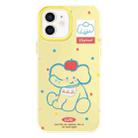 For iPhone 12 Skin Feeling Jelly TPU Hybrid PC Phone Case(Apple Elephant Yellow) - 1