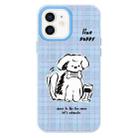 For iPhone 12 Skin Feeling Jelly TPU Hybrid PC Phone Case(Puppy Blue) - 1