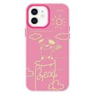 For iPhone 12 Skin Feeling Jelly TPU Hybrid PC Phone Case(Rose Puppy Rose Red) - 1