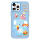 For iPhone 11 Pro Max Skin Feeling Jelly TPU Hybrid PC Phone Case(Elephant Burger Blue) - 1