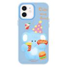 For iPhone 11 Skin Feeling Jelly TPU Hybrid PC Phone Case(Elephant Burger Blue) - 1