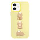 For iPhone 11 Skin Feeling Jelly TPU Hybrid PC Phone Case(Bread Bear Yellow) - 1