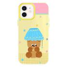 For iPhone 11 Skin Feeling Jelly TPU Hybrid PC Phone Case(Bear Table Lamp Yellow) - 1