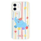 For iPhone 11 Skin Feeling Jelly TPU Hybrid PC Phone Case(Elephant Wearing Socks White) - 1