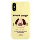 For iPhone X / XS Skin Feeling Jelly TPU Hybrid PC Phone Case(Bread Puppy Yellow) - 1