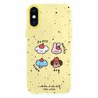 For iPhone X / XS Skin Feeling Jelly TPU Hybrid PC Phone Case(Fruit Challenge Yellow) - 1