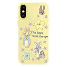 For iPhone X / XS Skin Feeling Jelly TPU Hybrid PC Phone Case(Star Rabbit Yellow) - 1