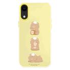 For iPhone XR Skin Feeling Jelly TPU Hybrid PC Phone Case(Bread Bear Yellow) - 1