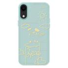 For iPhone XR Skin Feeling Jelly TPU Hybrid PC Phone Case(Rose Puppy Light Green) - 1