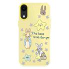 For iPhone XR Skin Feeling Jelly TPU Hybrid PC Phone Case(Star Rabbit Yellow) - 1