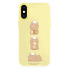 For iPhone XS Max Skin Feeling Jelly TPU Hybrid PC Phone Case(Bread Bear Yellow) - 1