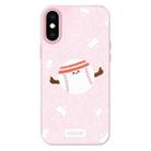 For iPhone XS Max Skin Feeling Jelly TPU Hybrid PC Phone Case(Sports Baseball Pink) - 1