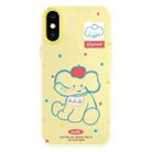 For iPhone XS Max Skin Feeling Jelly TPU Hybrid PC Phone Case(Apple Elephant Yellow) - 1