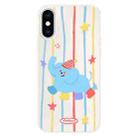 For iPhone XS Max Skin Feeling Jelly TPU Hybrid PC Phone Case(Elephant Wearing Socks White) - 1