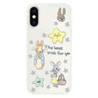 For iPhone XS Max Skin Feeling Jelly TPU Hybrid PC Phone Case(Star Rabbit Beige) - 1