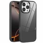 For iPhone 16 Pro Litchi Texture TPU Hybrid Acrylic Phone Case(Black) - 1