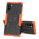 For Samsung Galaxy Note10 Tire Texture Shockproof TPU+PC Protective Case with Holder(Orange) - 2