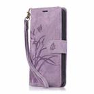For Xiaomi 15 Orchid Butterfly Embossed Leather Phone Case(Purple) - 3