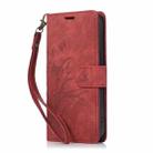 For Xiaomi 15 Orchid Butterfly Embossed Leather Phone Case(Red) - 2