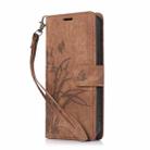For Xiaomi 14T Orchid Butterfly Embossed Leather Phone Case(Brown) - 2