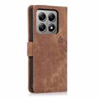 For Xiaomi 14T Orchid Butterfly Embossed Leather Phone Case(Brown) - 3