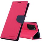 For Samsung Galaxy Note20 GOOSPERY FANCY DIARY Horizontal Flip PU Leather Case with Holder & Card Slots & Wallet(Rose Red) - 1