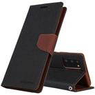 For Samsung Galaxy Note20 GOOSPERY FANCY DIARY Horizontal Flip PU Leather Case with Holder & Card Slots & Wallet(Taupe) - 1