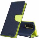 For Samsung Galaxy Note20 GOOSPERY FANCY DIARY Horizontal Flip PU Leather Case with Holder & Card Slots & Wallet(Navy Blue) - 1