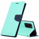 For Samsung Galaxy Note20 GOOSPERY FANCY DIARY Horizontal Flip PU Leather Case with Holder & Card Slots & Wallet(Mint Green) - 1