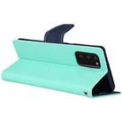 For Samsung Galaxy Note20 GOOSPERY FANCY DIARY Horizontal Flip PU Leather Case with Holder & Card Slots & Wallet(Mint Green) - 2